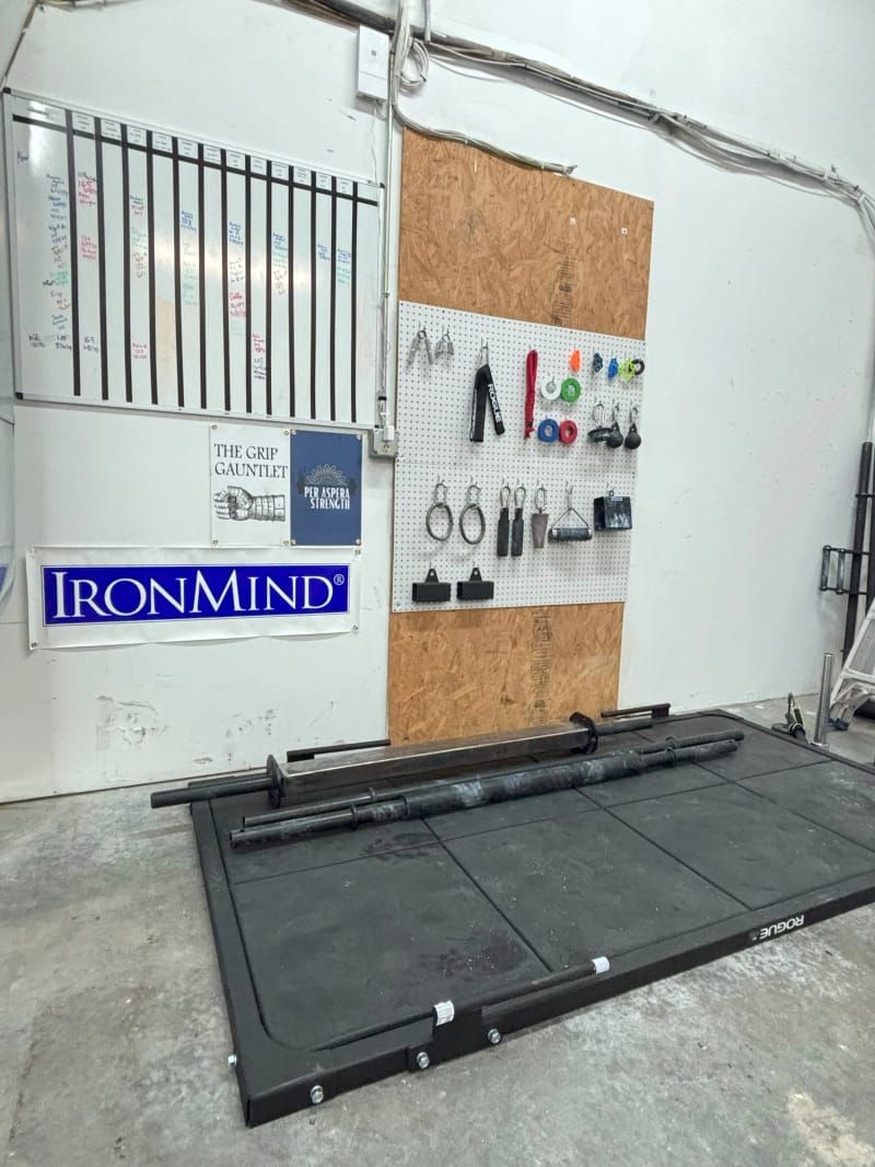 Grip strength training equipment station