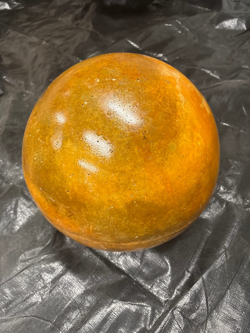 Malayan Buff 16-inch concrete atlas stone, 166 lb, in stock at Per Aspera Strength