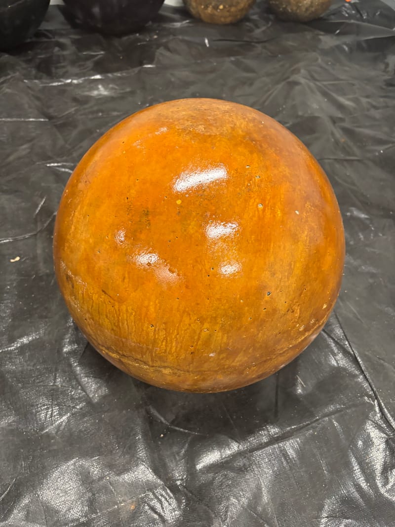 English Red 16-inch concrete atlas stone, 169 lb, in stock at Per Aspera Strength
